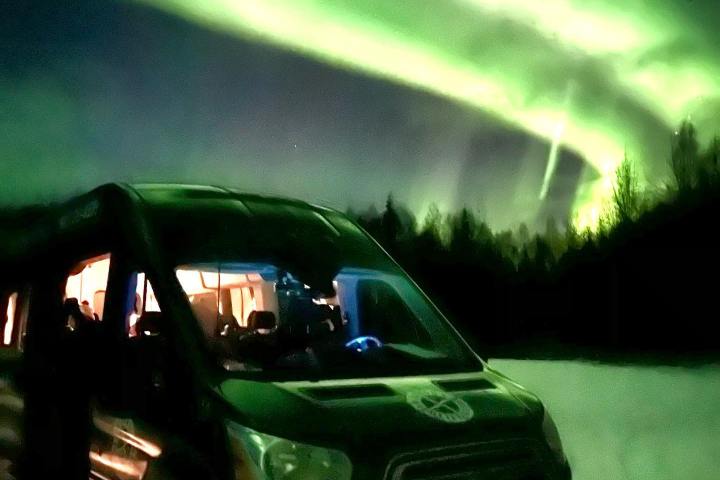 a close up of a green car