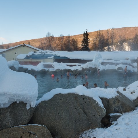 a train covered in snow