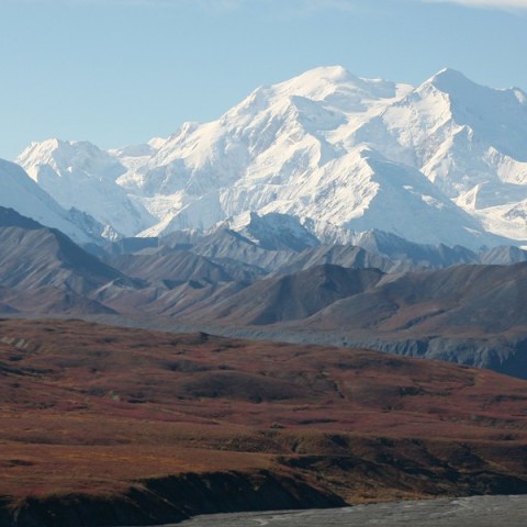 a canyon with a mountain in the background